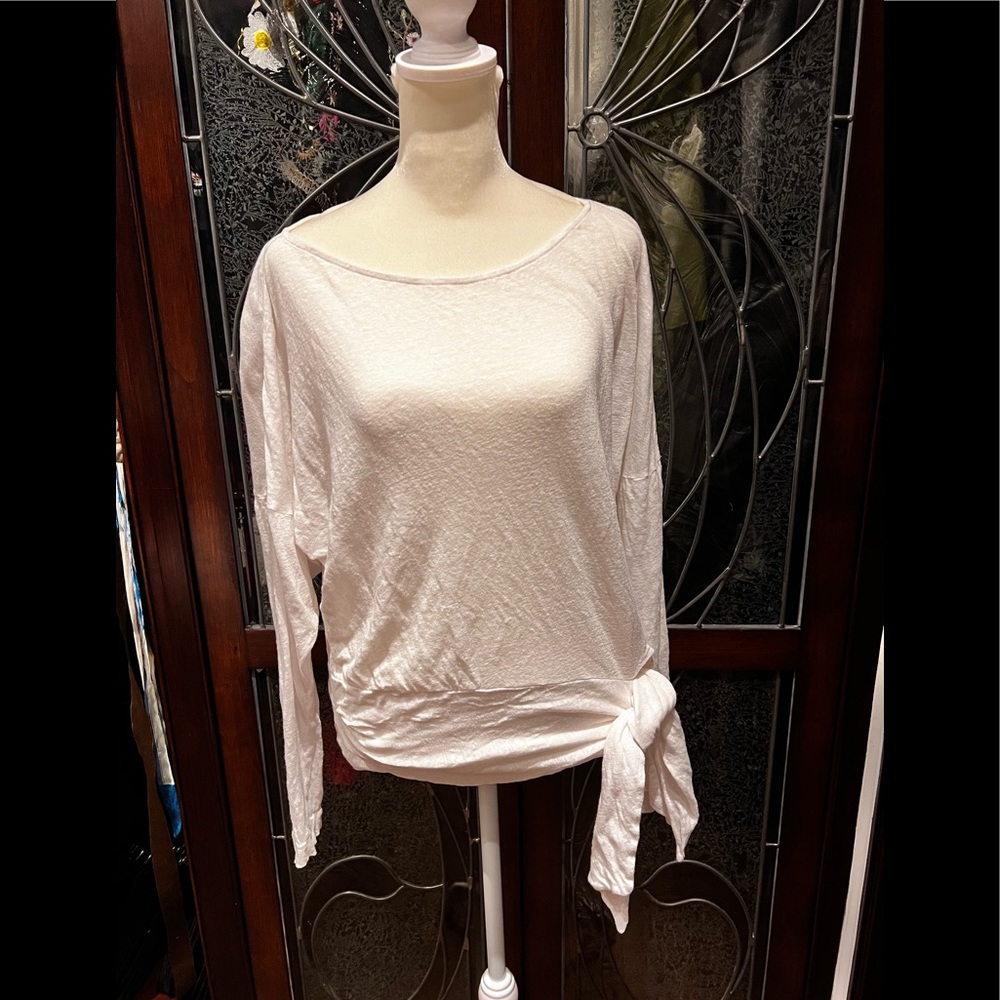 White blouse with tie